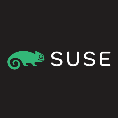 SUSE Logo ciemne tło biały napis