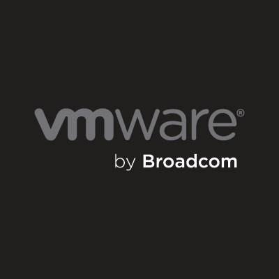 VMware Logo ciemne tło biały napis