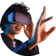 gogle VR zdjęcie w kole