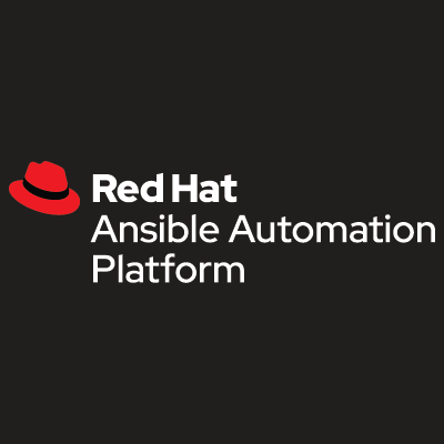 RedHat Ansible Automation Platform Logo ciemne tło biały napis